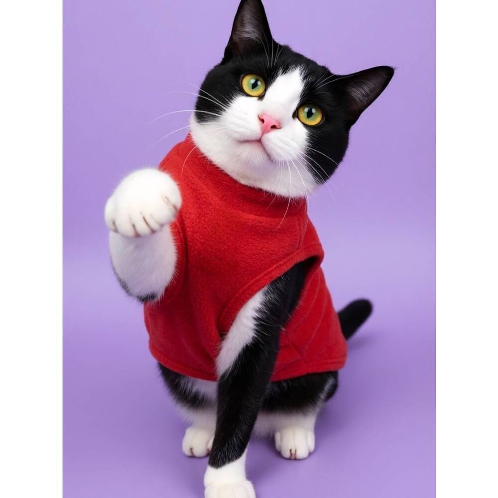 🔸️NWT Red & Blue Pet Fleece Sweater Vest w/Leash Ring Set of 2 Medium
